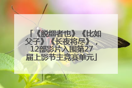 《脱缰者也》《比如父子》《长夜将尽》，12部影片入围第27届上影节主竞赛单元