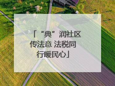 “典”润社区传法意 法税同行暖民心