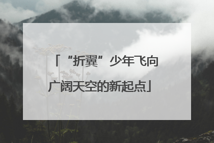 “折翼”少年飞向广阔天空的新起点