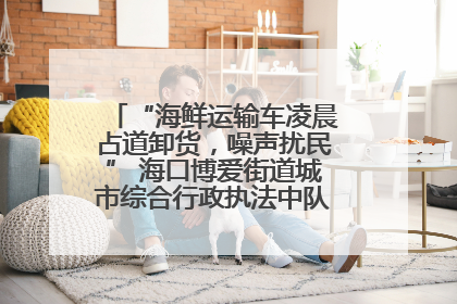 “海鲜运输车凌晨占道卸货，噪声扰民” 海口博爱街道城市综合行政执法中队：将联合交警加强长堤路一带巡逻