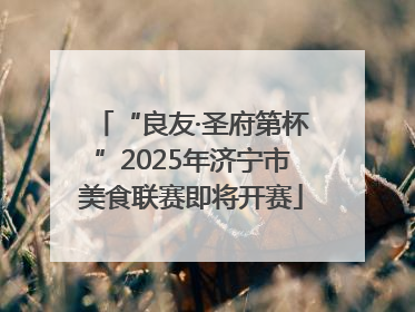 “良友·圣府第杯”2025年济宁市美食联赛即将开赛