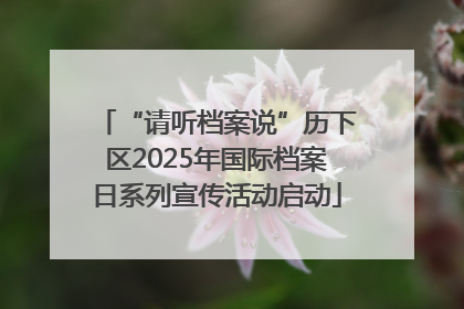 “请听档案说”历下区2025年国际档案日系列宣传活动启动