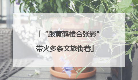 “跟黄鹤楼合张影”带火多条文旅街巷