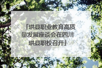 珙县职业教育高质量发展座谈会在四川珙县职校召开