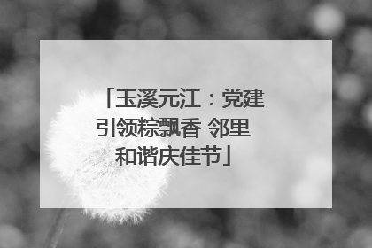 玉溪元江：党建引领粽飘香 邻里和谐庆佳节