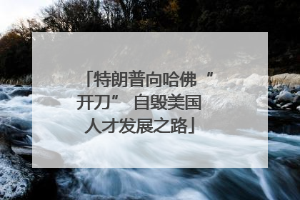 特朗普向哈佛“开刀” 自毁美国人才发展之路