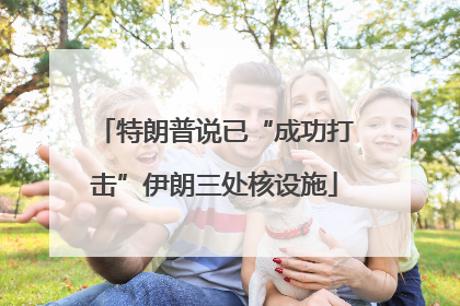 特朗普说已“成功打击”伊朗三处核设施