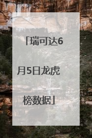 瑞可达6月5日龙虎榜数据