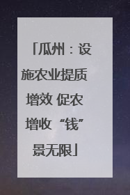 瓜州：设施农业提质增效 促农增收“钱”景无限