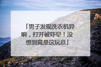 男子发现洗衣机异响，打开被吓晕！没想到竟是这玩意
