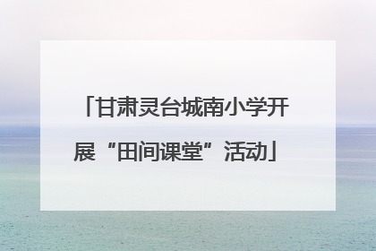 甘肃灵台城南小学开展“田间课堂”活动