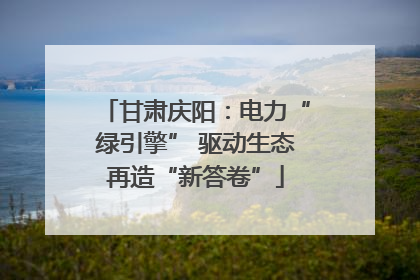 甘肃庆阳：电力“绿引擎” 驱动生态再造“新答卷”