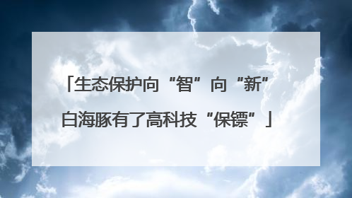 生态保护向“智”向“新” 白海豚有了高科技“保镖”