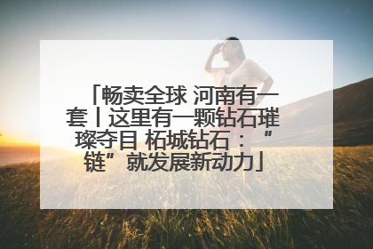 畅卖全球 河南有一套丨这里有一颗钻石璀璨夺目 柘城钻石：“链”就发展新动力