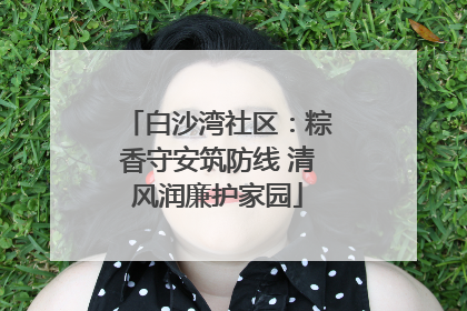 白沙湾社区：粽香守安筑防线 清风润廉护家园