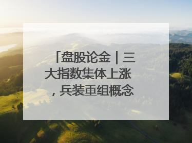 盘股论金｜三大指数集体上涨，兵装重组概念遥遥领先