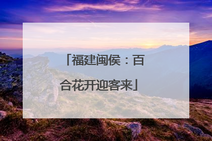 福建闽侯：百合花开迎客来