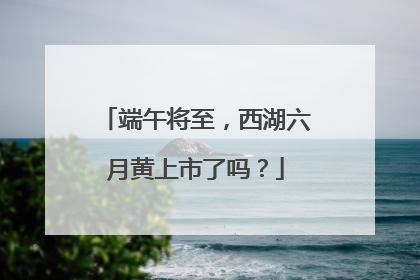 端午将至，西湖六月黄上市了吗？