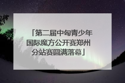 第二届中匈青少年国际魔方公开赛郑州分站赛圆满落幕