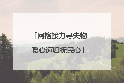 网格接力寻失物 暖心速归抚民心