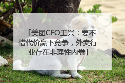 美团CEO王兴：要不惜代价赢下竞争，外卖行业存在非理性内卷