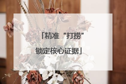 精准“打捞”锁定核心证据