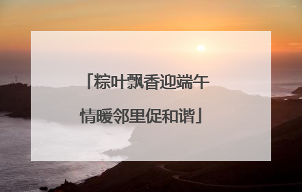 粽叶飘香迎端午 情暖邻里促和谐