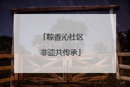 粽香沁社区 非遗共传承
