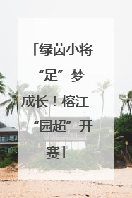 绿茵小将 “足”梦成长！榕江“园超”开赛