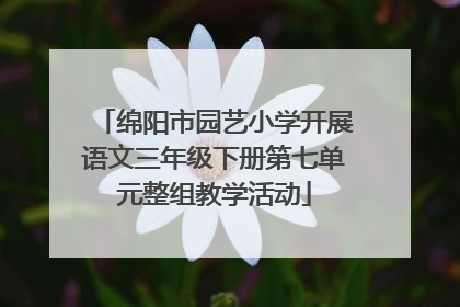 绵阳市园艺小学开展语文三年级下册第七单元整组教学活动