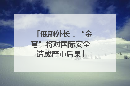 俄副外长：“金穹”将对国际安全造成严重后果