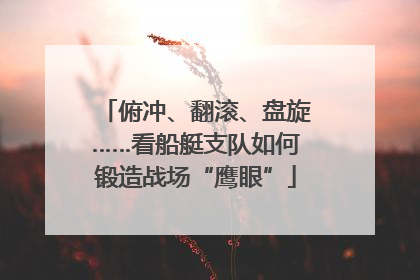 俯冲、翻滚、盘旋……看船艇支队如何锻造战场“鹰眼”