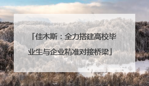 佳木斯：全力搭建高校毕业生与企业精准对接桥梁
