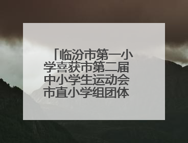 临汾市第一小学喜获市第二届中小学生运动会市直小学组团体总分第一