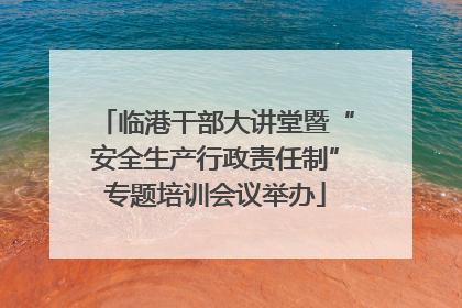 临港干部大讲堂暨“安全生产行政责任制”专题培训会议举办