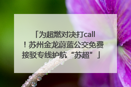 为超燃对决打call！苏州金龙蔚蓝公交免费接驳专线护航“苏超”
