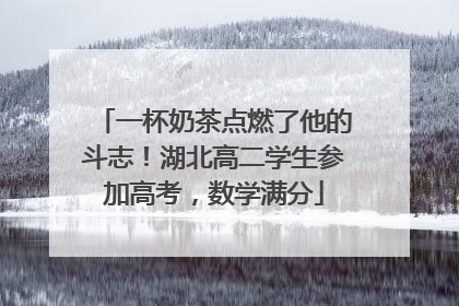 一杯奶茶点燃了他的斗志！湖北高二学生参加高考，数学满分
