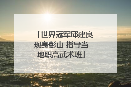 世界冠军邱建良现身彭山 指导当地职高武术班
