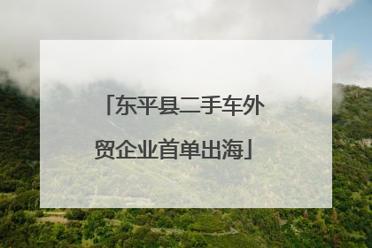 东平县二手车外贸企业首单出海