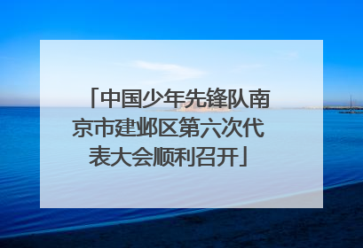 中国少年先锋队南京市建邺区第六次代表大会顺利召开