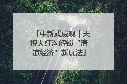 中新武威观｜天祝大红沟解锁“清凉经济”新玩法