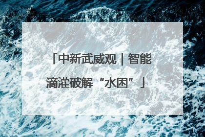 中新武威观｜智能滴灌破解“水困”