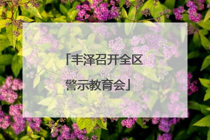 丰泽召开全区警示教育会