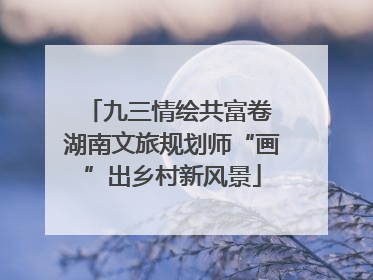 九三情绘共富卷 湖南文旅规划师“画”出乡村新风景