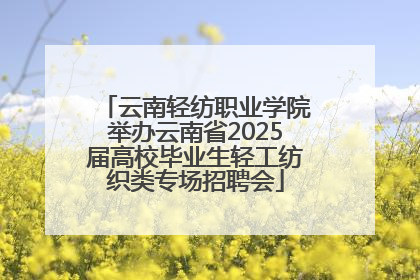 云南轻纺职业学院举办云南省2025届高校毕业生轻工纺织类专场招聘会