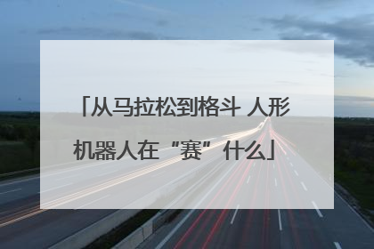 从马拉松到格斗 人形机器人在“赛”什么