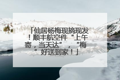 仙居杨梅现摘现发！顺丰航空件“上午寄，当天达”，“梅”好送到家！