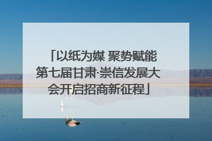 以纸为媒 聚势赋能 第七届甘肃·崇信发展大会开启招商新征程