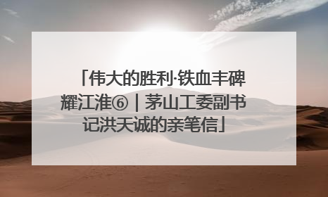 伟大的胜利·铁血丰碑耀江淮⑥｜茅山工委副书记洪天诚的亲笔信