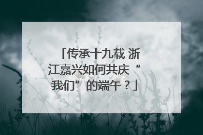 传承十九载 浙江嘉兴如何共庆“我们”的端午？